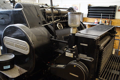 close-up photo of black metal machine, Printing, Machine, Printing Machine HD wallpaper