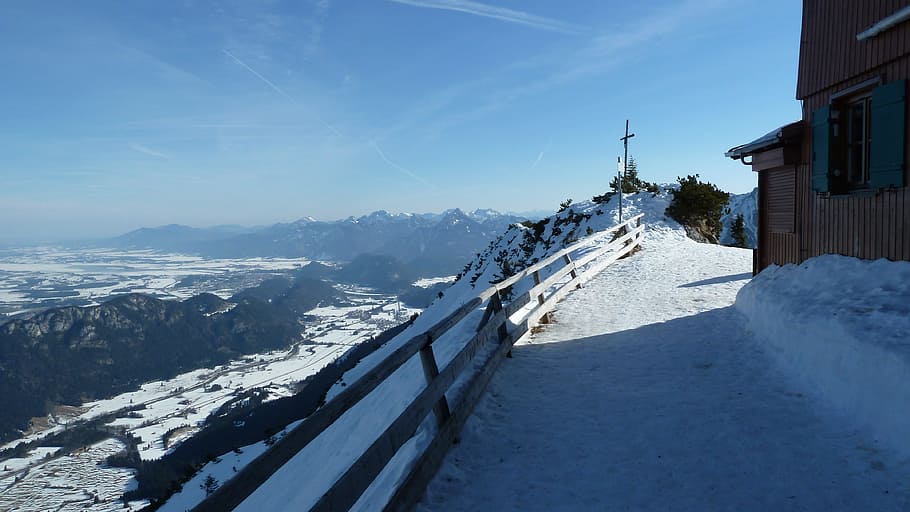 allgäu, pfronten, breitenberg, winter, view, panorama, snow HD wallpaper