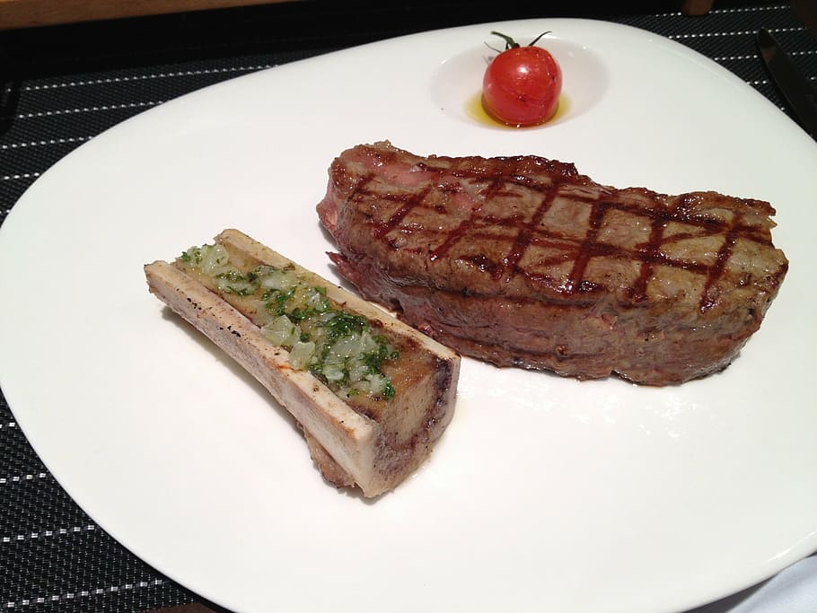steak, bone, restaurant, meat, close-up, dinner, food, food and drink HD wallpaper