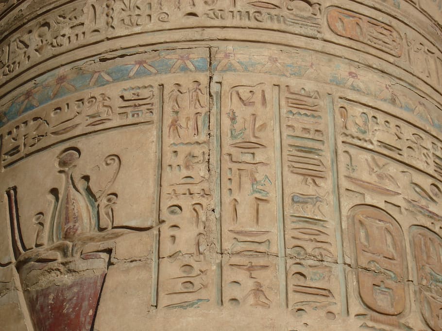 Egypt, Hieroglyphic, Column, history, ancient, tourism, architecture HD wallpaper