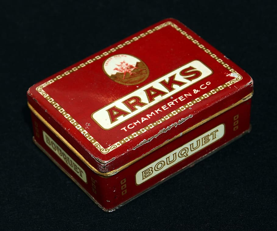 Araks, Cigarettes, Tin, Old, packaging, dutch, product, box HD wallpaper