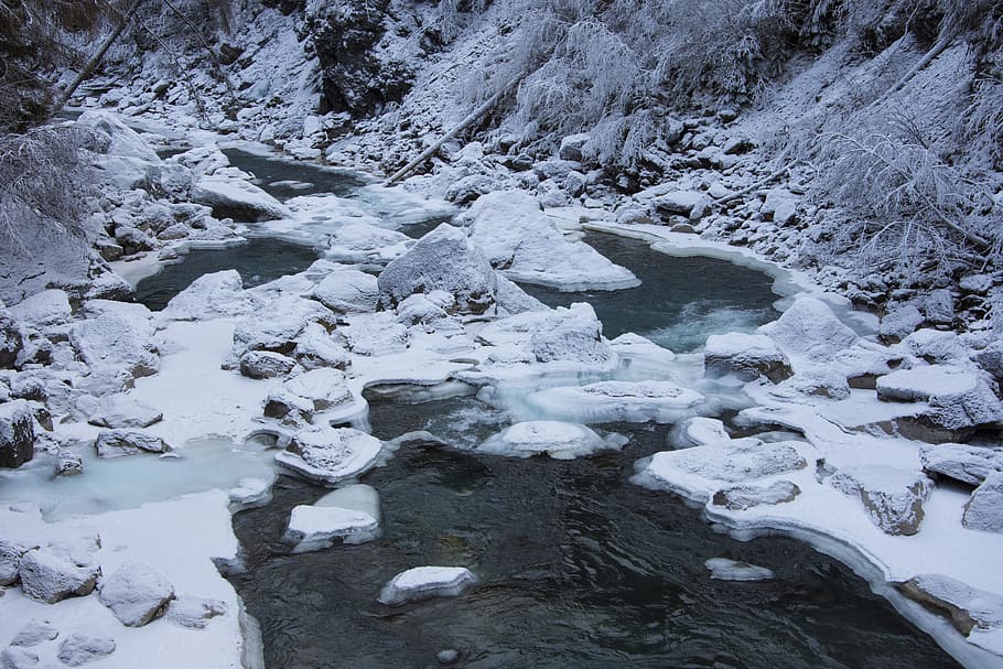 Ice, Water, Water, Ice, Ice Flow, Winter, Frozen, wintry, river HD wallpaper