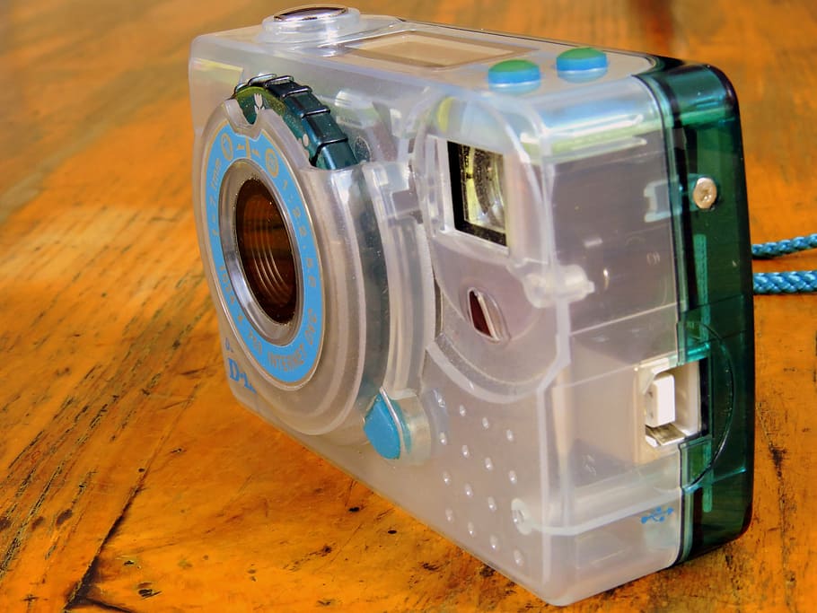camera, vintage, old, digital, flash, objective, indoors, no people HD wallpaper