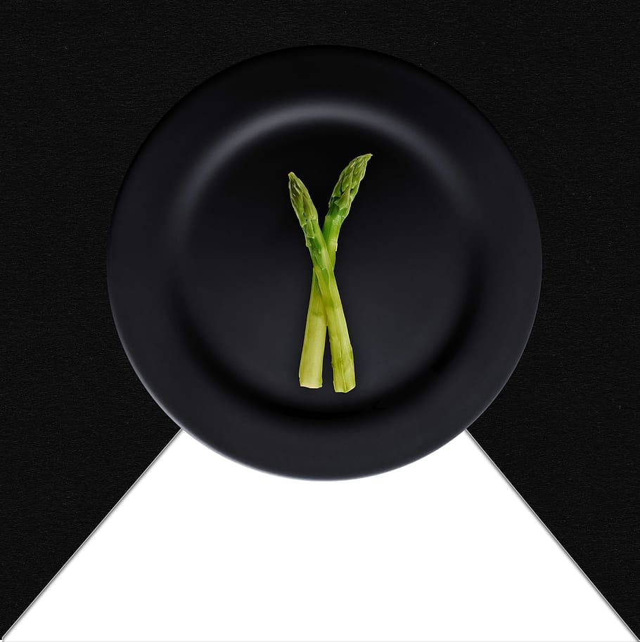 board, black, asparagus, kitchen, food, culinary, abstract HD wallpaper