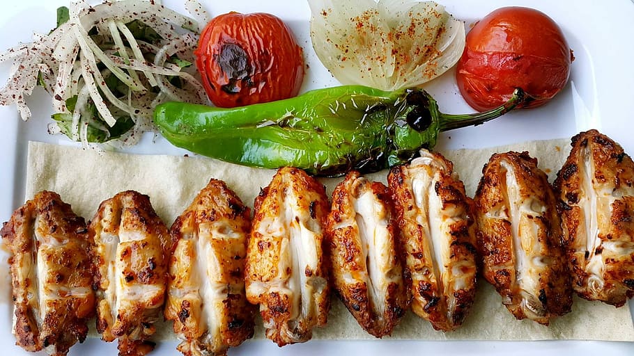 roasted meats and vegetables, Kebab, Food, Turkish Cuisine, Grill