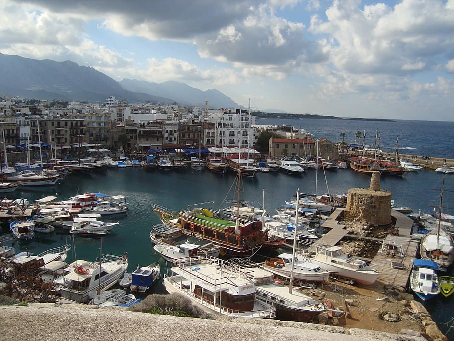 Port, Harbor, Yachts, nautical vessel, water, high angle view HD wallpaper