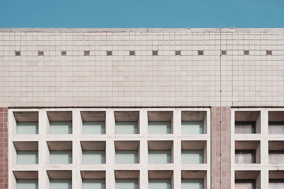 beige concrete building, architecture, infrastructure, establishment HD wallpaper