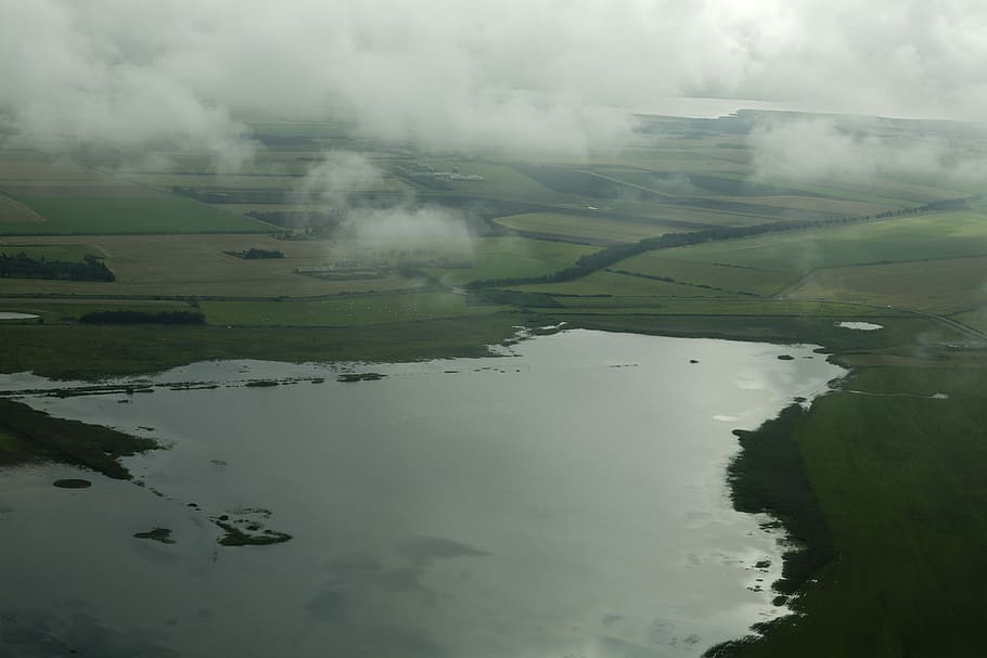 Clouds, Air, Water, from the air, reflection, nature, no people HD wallpaper