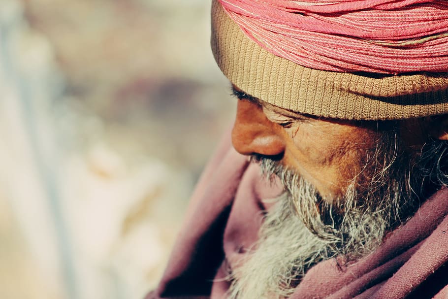 beard, close-up, macro, man, person, clothing, hat, facial hair HD wallpaper