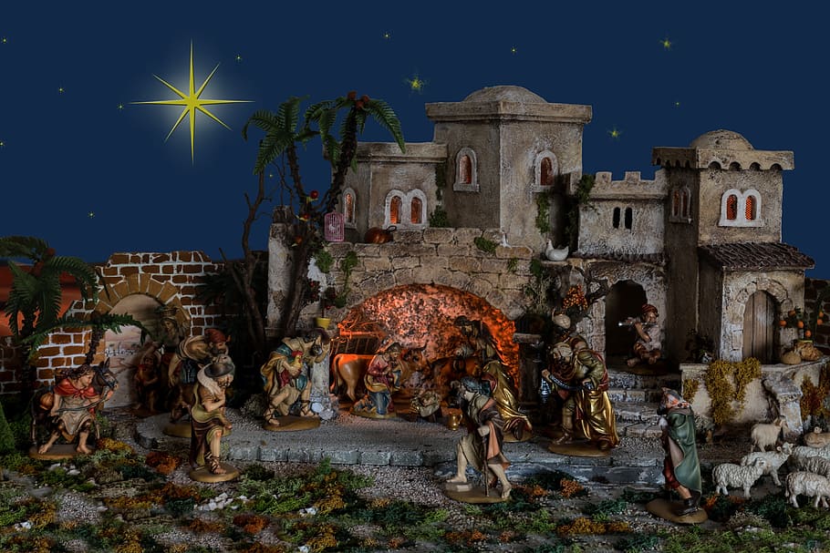 Free download | HD wallpaper: Nativity Scene miniature, christmas ...