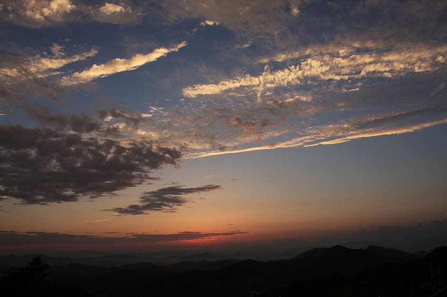 Sky, Nature, Landscape, Cloud, fleece clouds, scenery, mountain HD wallpaper