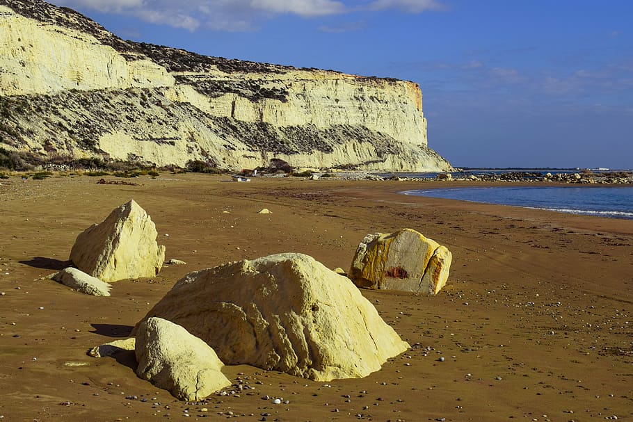 Beach, Cliffs, Sea, Coast, Rock, landscape, scenic, spectacular HD wallpaper