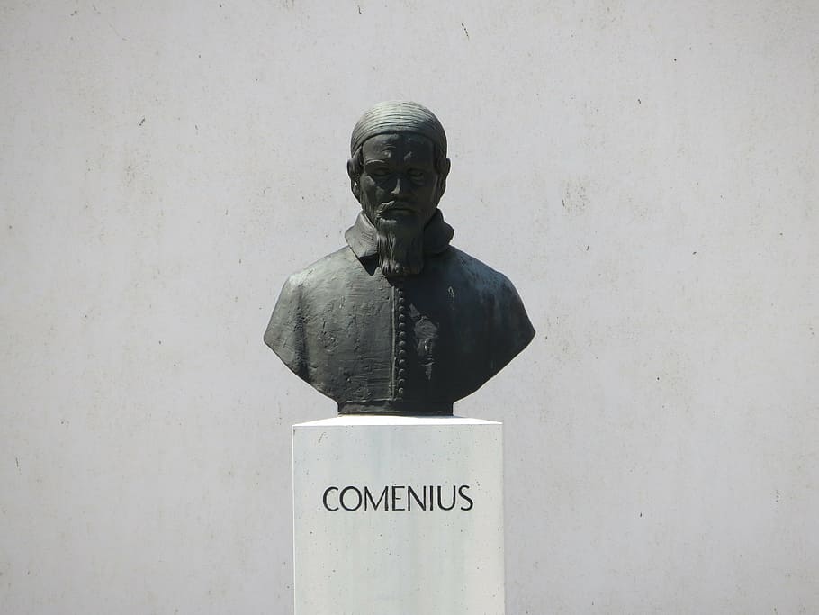 statue, bronze, monument, bronze statue, symbol, hungary, comenius HD wallpaper