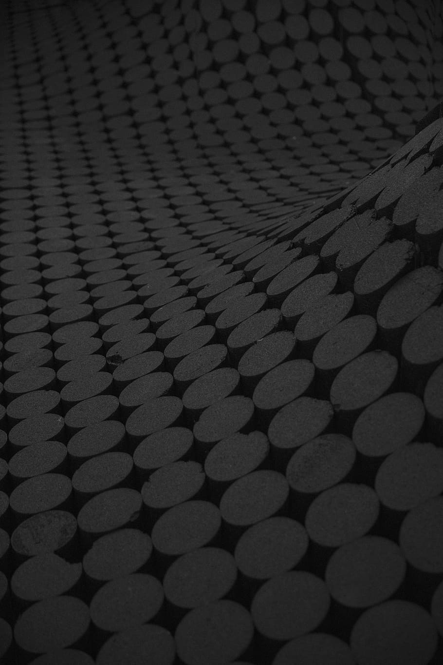 white and black textile, curves, lines, dark, architecture HD wallpaper