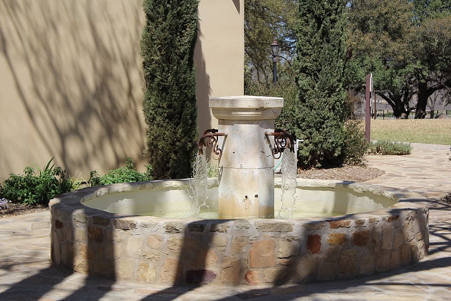 Fountain, Water, Splash, Flow, Wet, flowing, aqua, winery, texas HD wallpaper