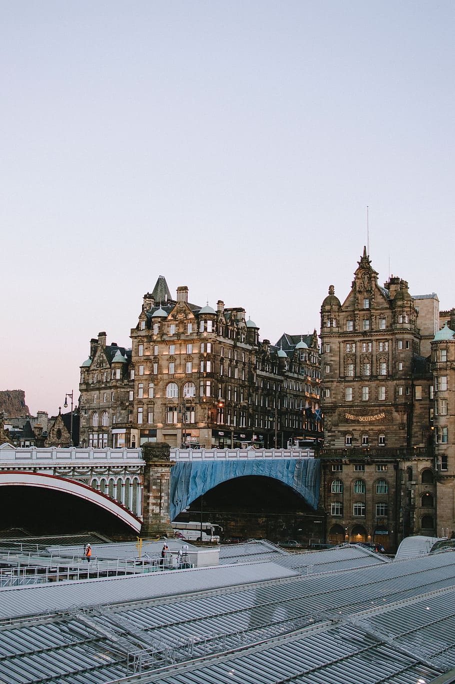 north bridge, construction, rooftop, edinburgh, architecture HD wallpaper