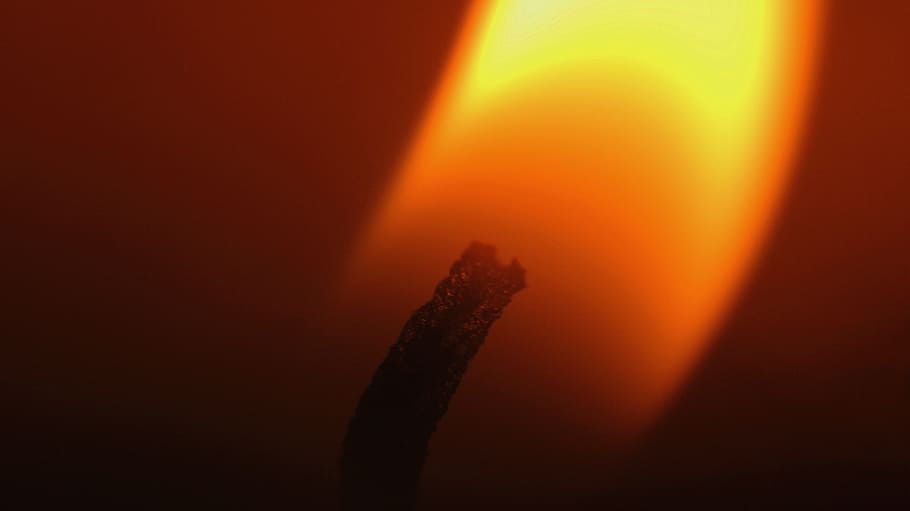 flames, fire, candle, wick, light, no people, heat - temperature HD wallpaper