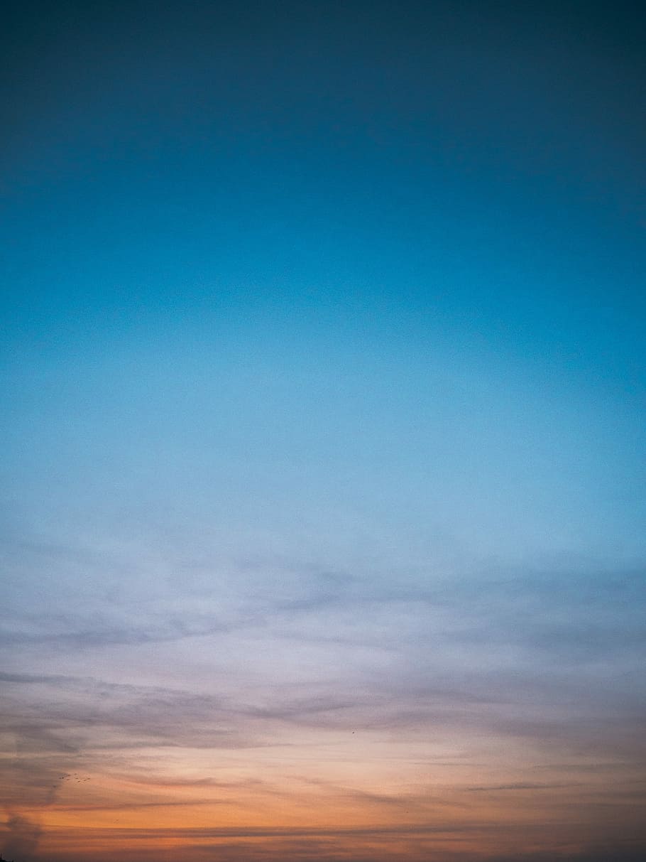 blue sky and white clouds photography, blue skies, sunset, noirmoutier