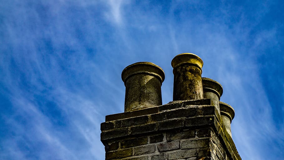 chimney, sky, pollution, architecture, built structure, history HD wallpaper