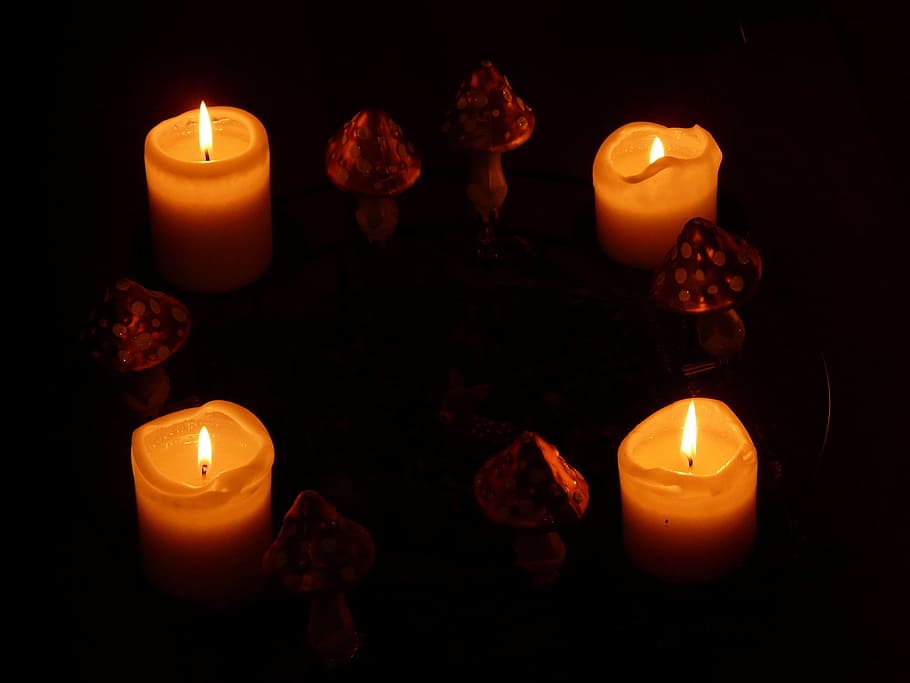 Candles, Candlelight, Wax, Cozy, quiet, heat, wreath, advent wreath HD wallpaper