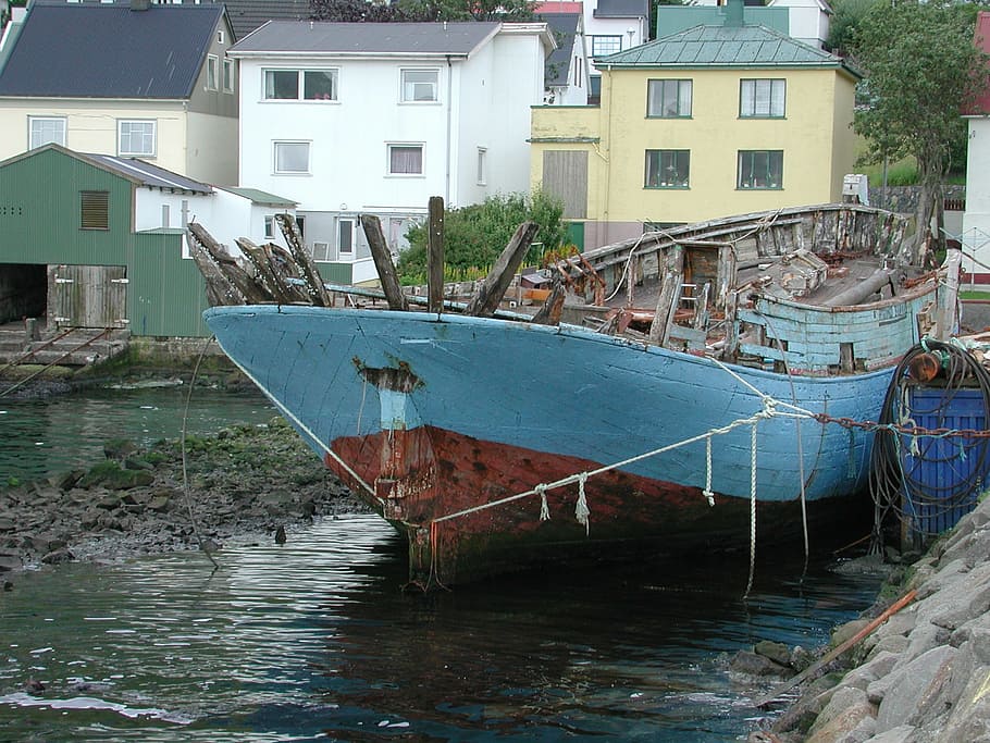faroe islands, summer, ships, nautical Vessel, sea, water, built structure HD wallpaper