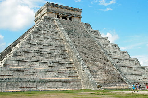 Chichen Itza, mexico, pyramid, maya, castillo, ruins, mayan HD wallpaper