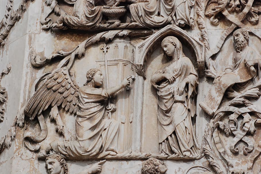 close-up of brown bas-relief, italy, bas relief, sculpture, cathedral, HD wallpaper