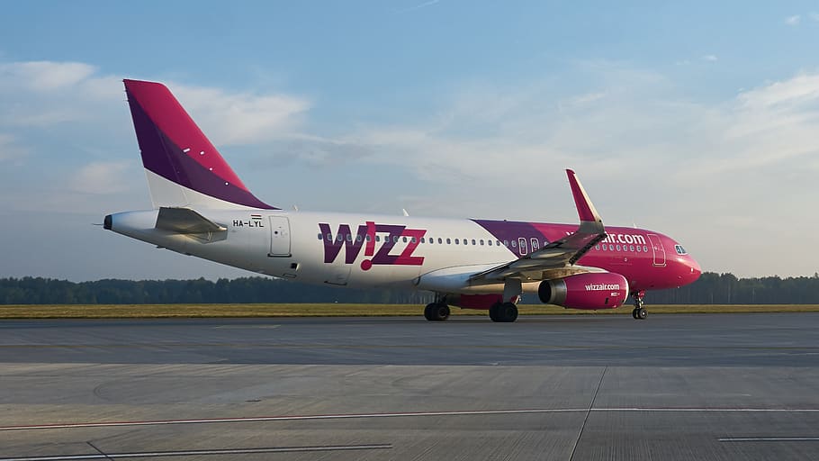 wizz, wizzair, the plane, airbus, aviation, airport, transport, HD wallpaper