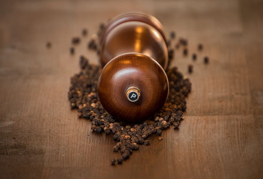 pepper, pepper mill, sharp, benefit from, spices, grains, black pepper HD wallpaper