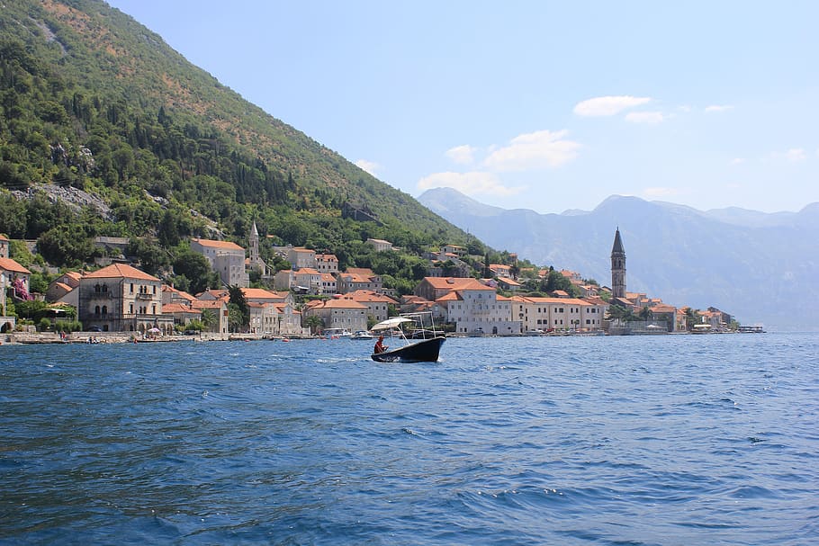 montenegro, perast, boka, bay, boka bay, landscape, sea, water, HD wallpaper