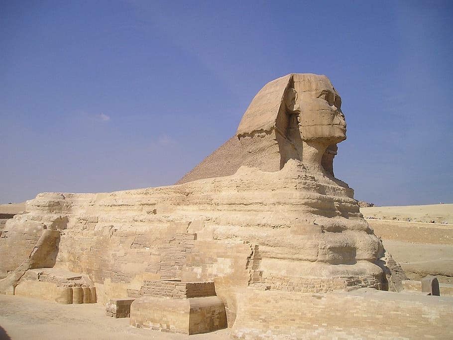 Sphynx statue, Egypt, sphinx, egyptians, gizeh, culture, grave, HD wallpaper