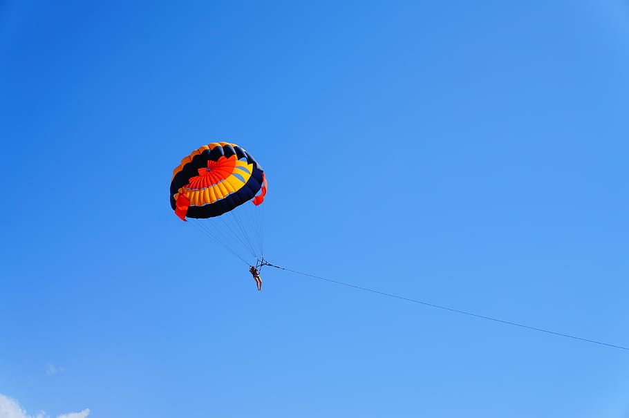 sky, fly, air, flight, adventure, extreme sports, flying, mid-air HD wallpaper