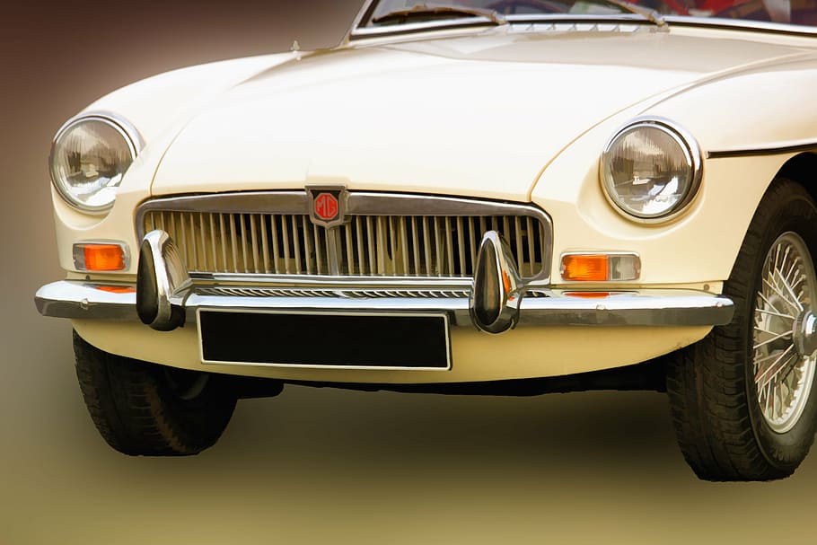 cars, mgb, gt, old-timer, antique, auto, automobile, chrome, HD wallpaper