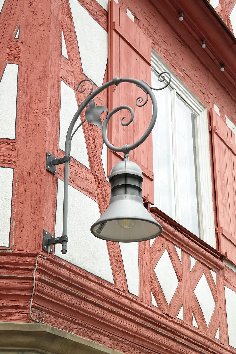 Lamp, Lantern, Lighting, Town Hall, fachwerkhaus, old, building HD wallpaper