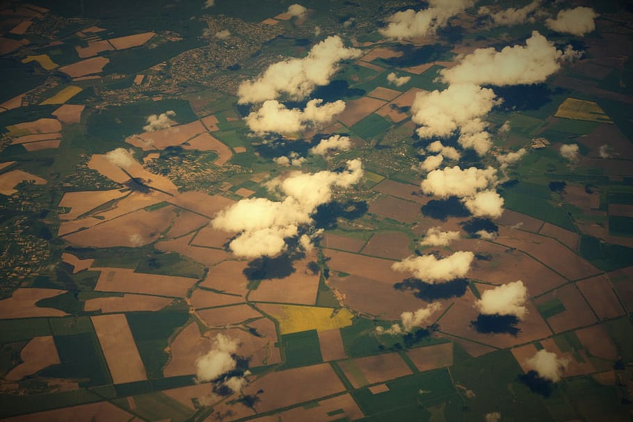 Cloud, Field, Plane, Grass, Land, sunlight, rural, meadow, country HD wallpaper