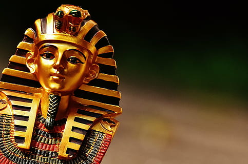 selective focus photograph of King Tut, statue, egypt, figure HD wallpaper