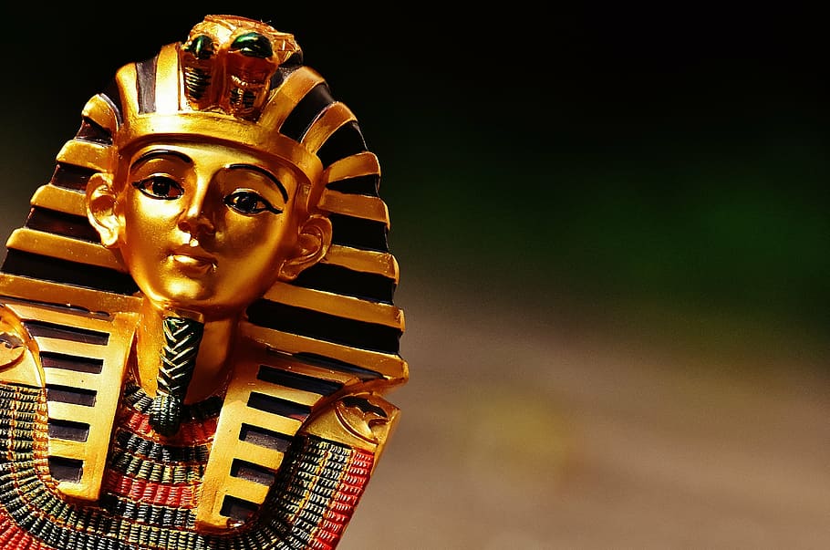 selective focus photograph of King Tut, statue, egypt, figure HD wallpaper