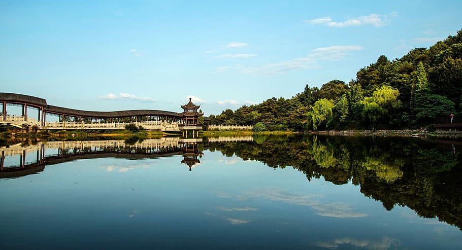 Changsha, Ancient, Charm, Lake View, ancient charm, reflection HD wallpaper