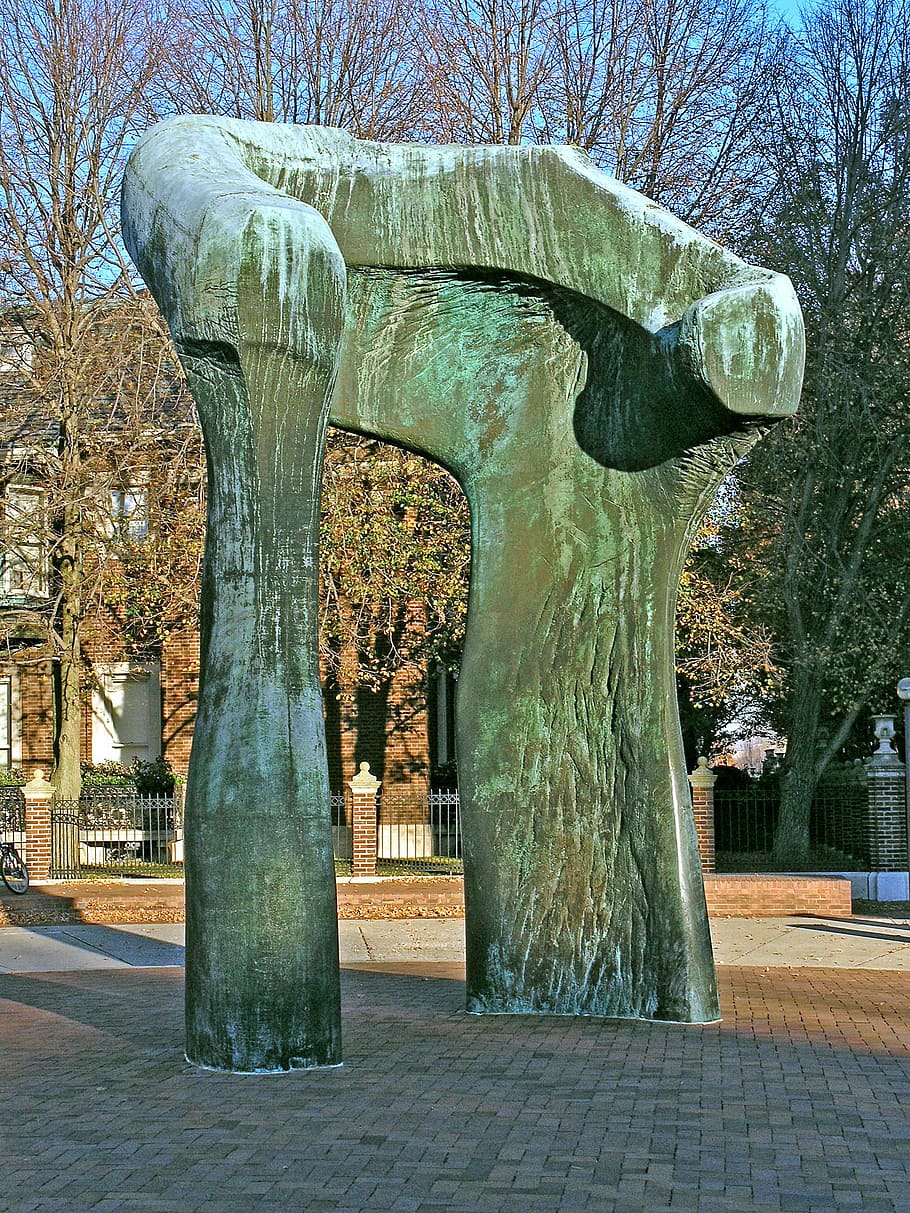 Henry Moore's Arch in Columbus, Indiana, landmark, public domain