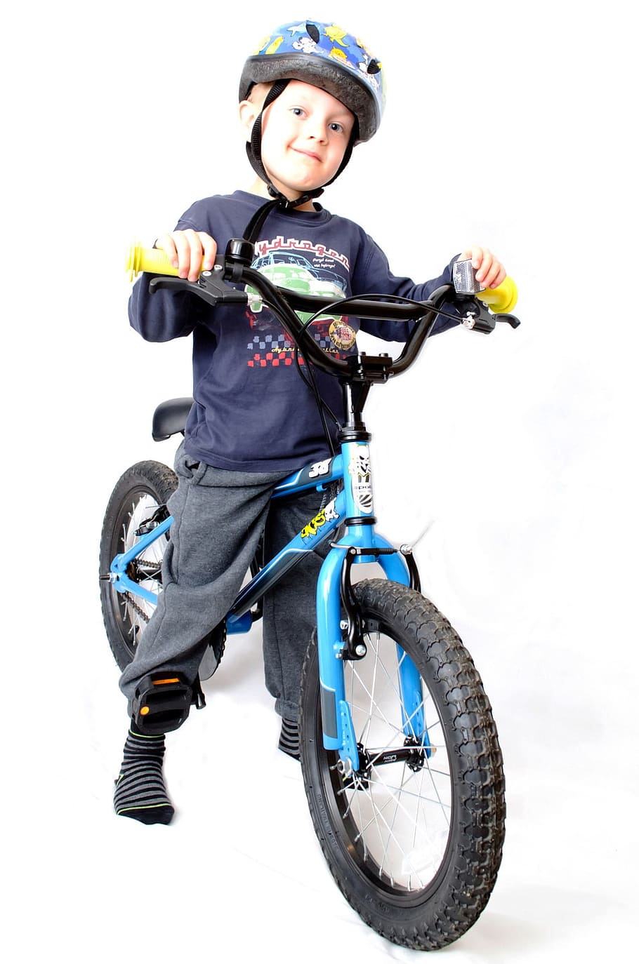 HD wallpaper: boy standing on BMX bike wearing helmet, Bike, Boy, Isolated  | Wallpaper Flare