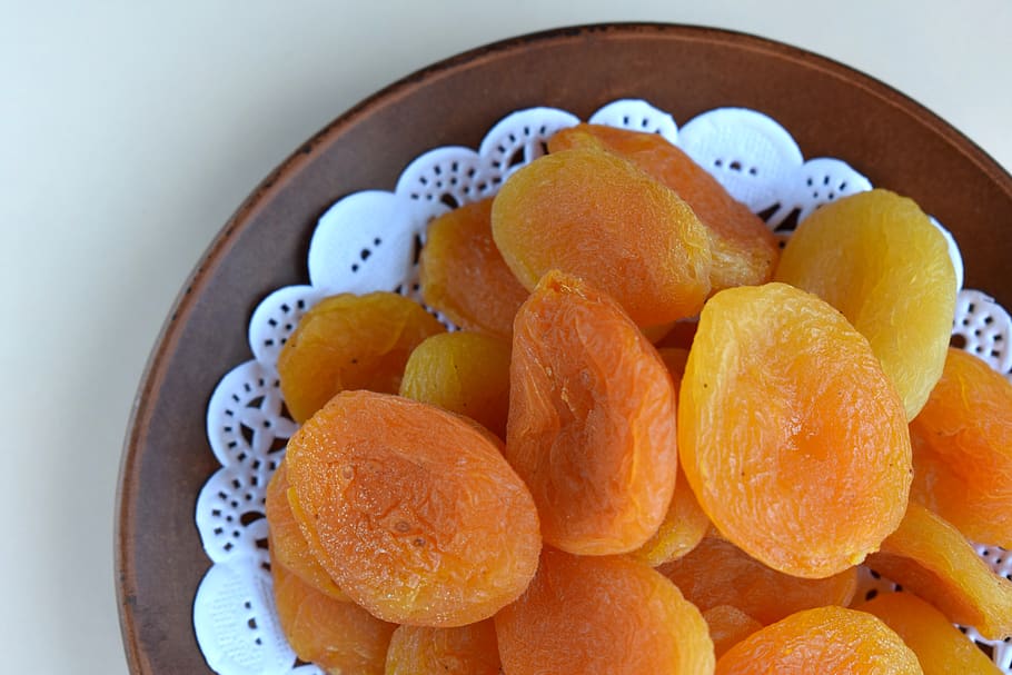 dried apricots, food, dried fruits, sweet, east, orange, macro, HD wallpaper