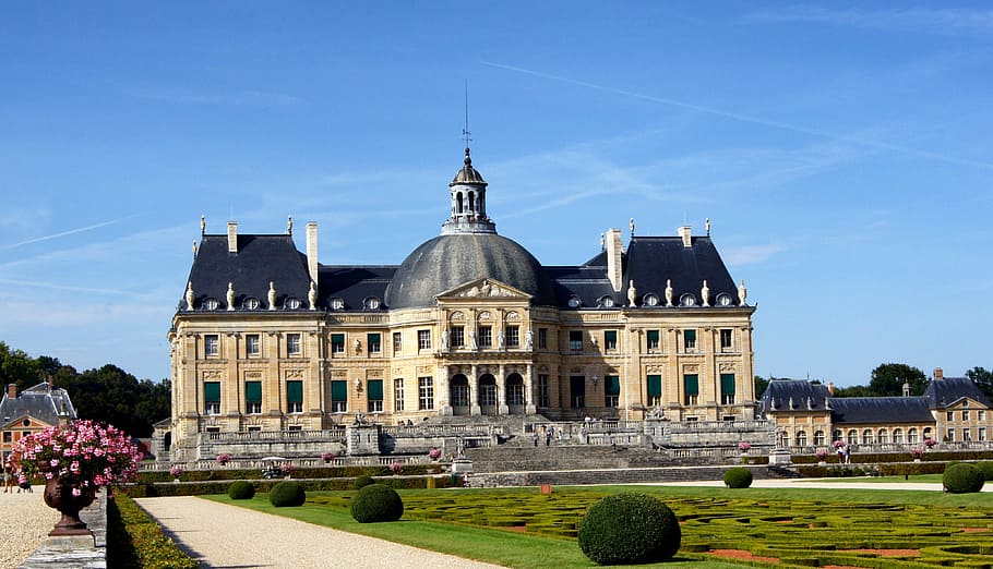 seine-et-marne, france, vaux le vicomte, palace, building, architecture, HD wallpaper
