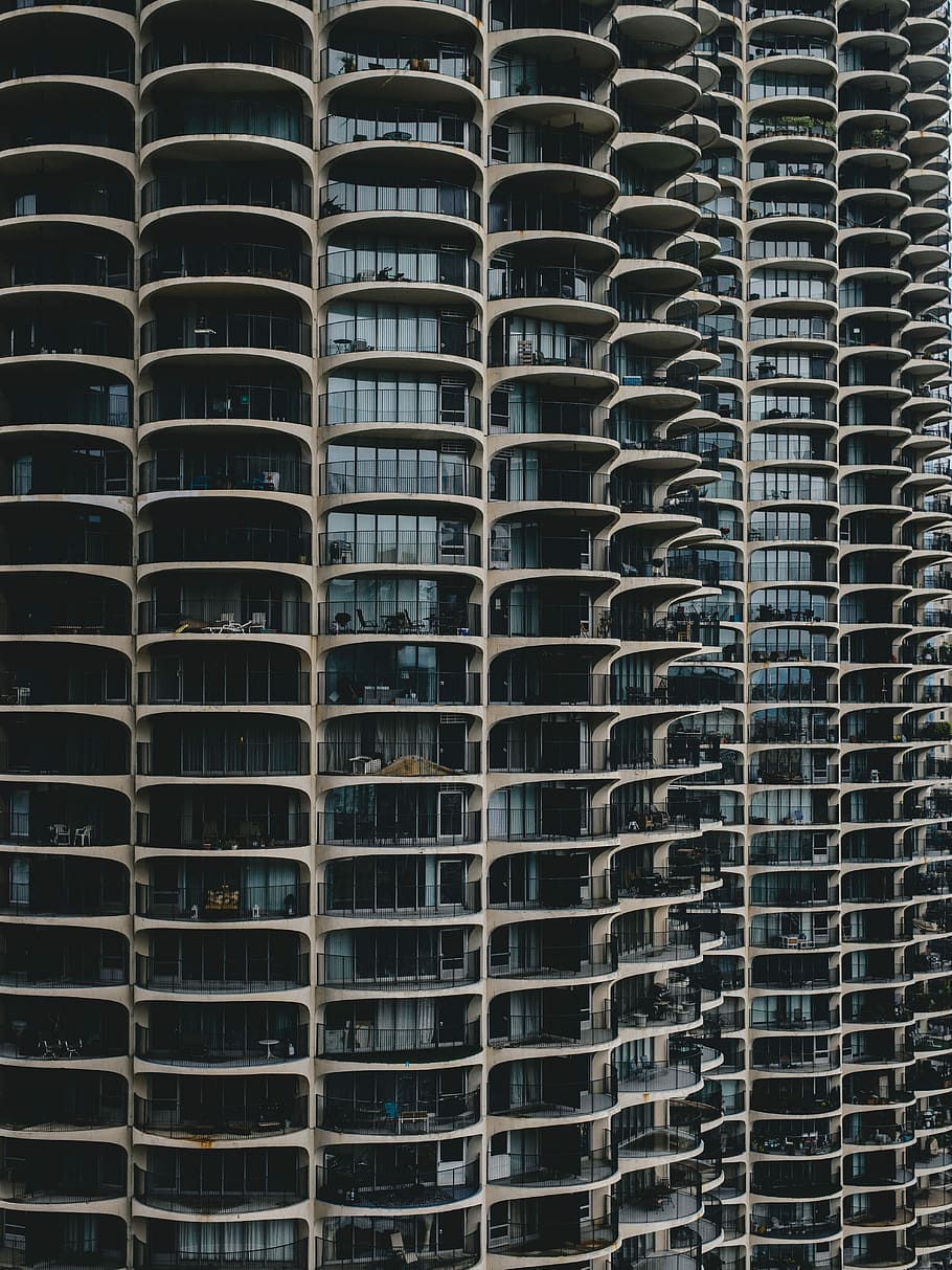 photo of gray high rise building during daytime, gray concrete building HD wallpaper