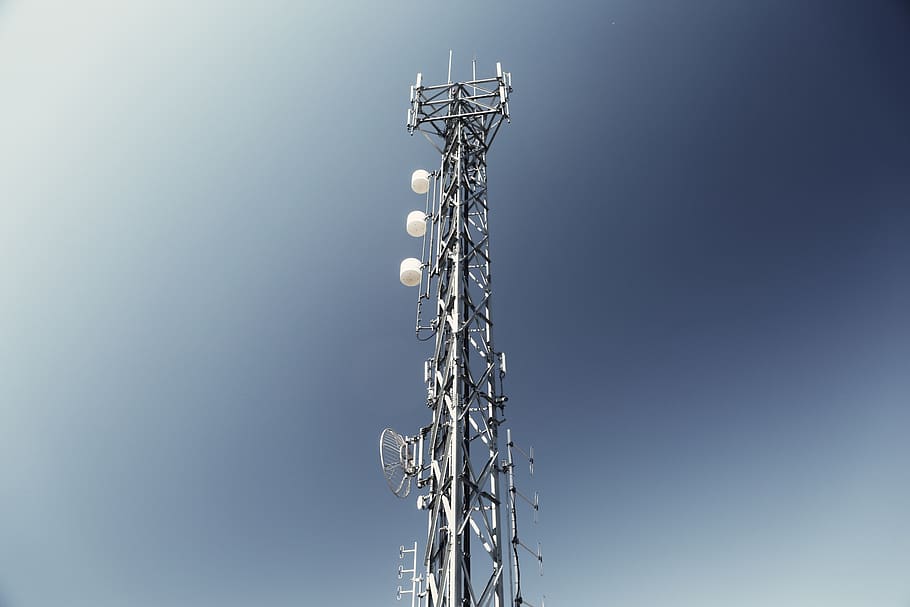 antenna, tower, transmission, communication, telecommunication, HD wallpaper