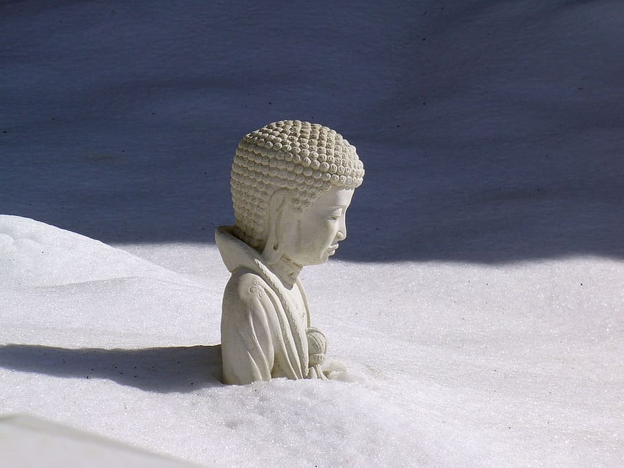 snowdrift, icon, statute, human representation, art and craft HD wallpaper