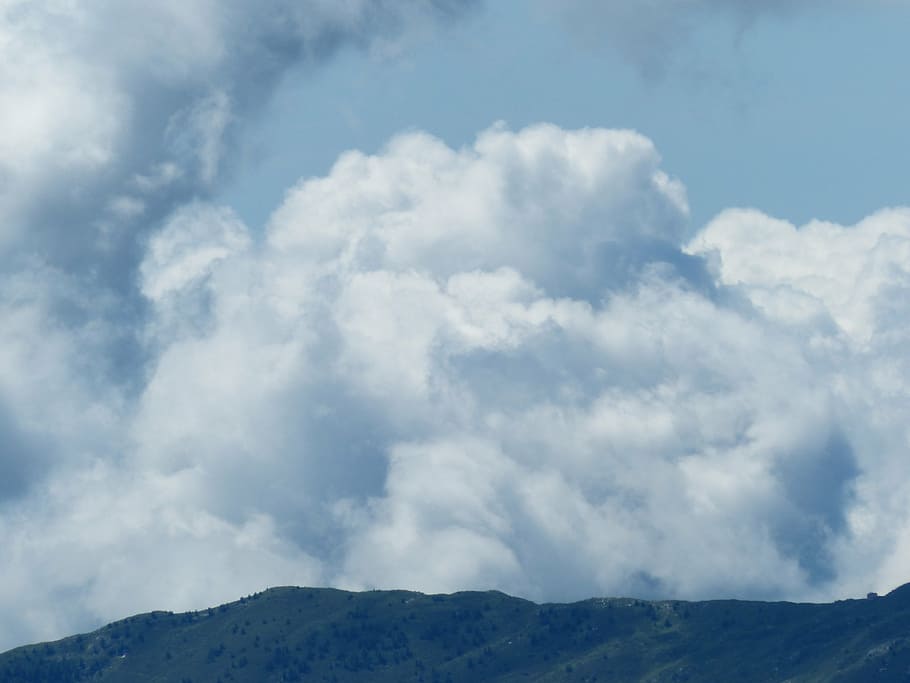sky, clouds, cloud towers, fleecy, background, desktop background HD wallpaper