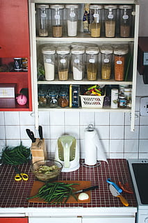 Vintage kitchen at home, cooking, kitchenware, process, domestic Kitchen HD wallpaper