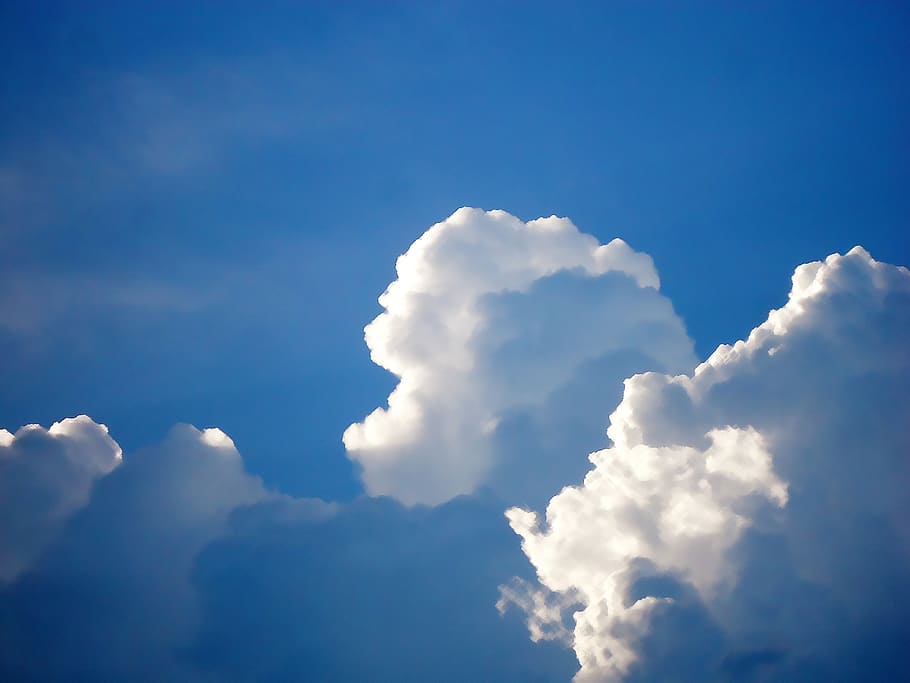 clouds, blue, sky, nature, summer, cloudscape, sunlight, outdoor HD wallpaper