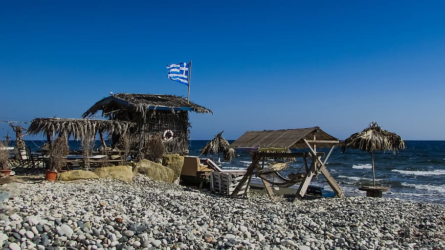 Hut, Rough, Beach, Hippie, Freedom, autumn, cyprus, outdoors HD wallpaper