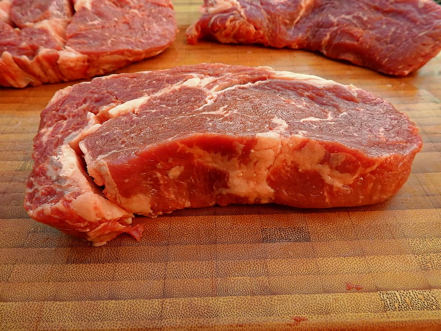 sliced raw meats, beef, steak, tasty, food, grill, grilled meats, HD wallpaper